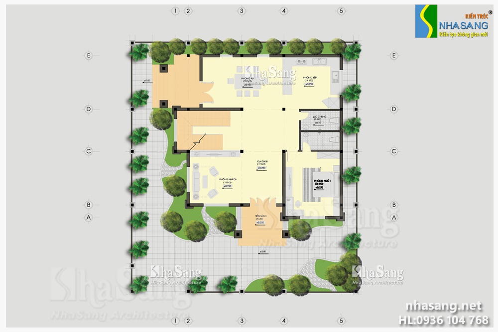 mặt bằng mẫu thiết kế nhà biệt thự 3 tầng kiểu tân cổ điển đẹp